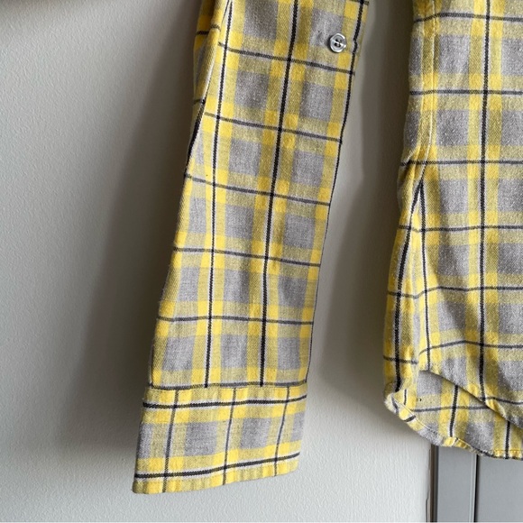 💗 Lark & Wolff Yellow Plaid Shirt - Picture 4 of 9